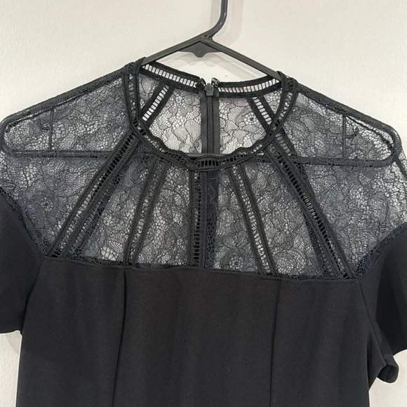 Express Black lace flutter sleeve mini dress whimsigoth dark - Picture 3 of 9